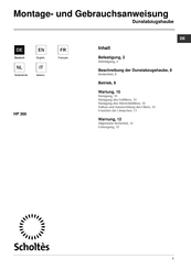 SCHOLTES HP 366 Instruction On Mounting And Use Manual