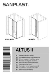 SANPLAST ALTUS II D2/ALTII-110-120 Installation Manual
