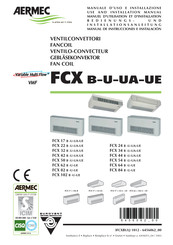 AERMEC FCX 82 B-U-UE Use And Installation  Manual