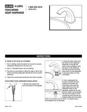 U-Line GOJO CXI H-2895 Instructions