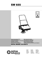 Nilfisk-Advance SW 655 Instructions For Use And Parts List