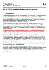QRP Labs PA Assembly Instructions Manual