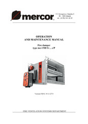 Mercor mcr FID S c/P Series Operation And Maintenance Manual
