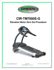 GREEN SERIES FITNESS CIR-TM7000E-G Procedure