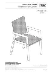 Devries Trendy Milage Set Sessel Assembly Instructions