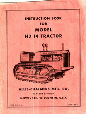Allis-Chalmers HD-14 Instruction Book
