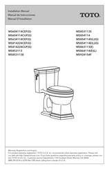 Toto MS924154F Installation Manual