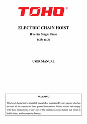 TOHO B-005 User Manual
