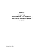 Control Technology CTI 2500-RBC Installation And Operation Manual