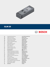 Bosch GLM 20 Original Instructions Manual