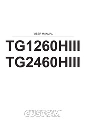 Custom Audio Electronics TG2460HIII CUT User Manual