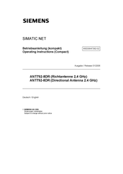 Siemens ANT792-8DR Operating Instructions Manual