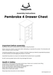 Happybeds Pembroke 4 Drawer Chest Assembly Instructions Manual