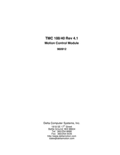 Delta Computer Systems TMC 188/40-TA Manual