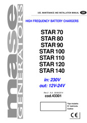 Mase Generators STAR 70 Series Use, Maintenance And Installation Manual