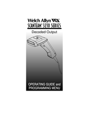 Welch Allyn SCANTEAM 3210/D-13 Operating Manual And Programming Menu