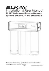 Elkay EFR2075D-A Installation & User Manual