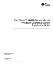 Sun Microsystems Sun Blade X6440 s Installation Manual