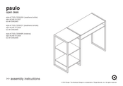 Target Paulo Open Desk TGELODSKWH Assembly Instructions Manual