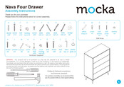 Mocka Nava Four Drawer Assembly Instructions Manual