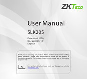 ZKTeco SLK20S User Manual