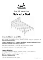 Happybeds Salvador Bed Assembly Instructions Manual