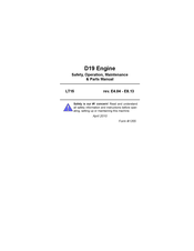 Wood-mizer D19 Safety, Operation, Maintenance & Parts Manual