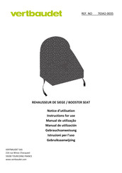 VERTBAUDET 70342-0035 Instructions For Use Manual