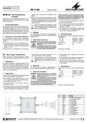 Monacor TR-1100 Manual