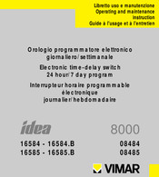 Vimar idea 8000 Series Operating And Maintenance Instruction Manual