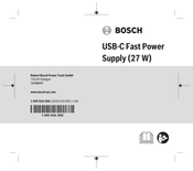 Bosch USB-C Fast Power Supply Quick Start Manual