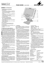 Monacor TVLCD-560COL Manual