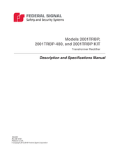 Federal Signal Corporation Q120246F-AL Description And Specifications Manual