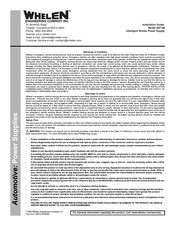 Whelen Engineering Company ISP148 Installation Manual