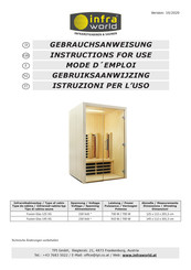infra world Fusion Glas 125 VG Instructions For Use Manual
