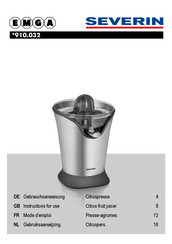 SEVERIN 910.032 Instructions For Use Manual