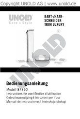 Unold 87850 Instructions For Use Manual