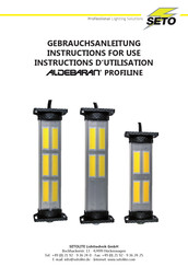Seto ALDEBARAN PROFILINE LED36W Instructions For Use Manual