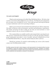 EverRide WASP Operator's & Parts Manual