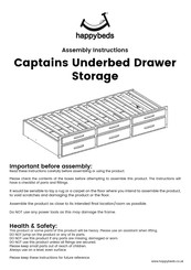Happybeds Captains Underbed Drawer
Storage Assembly Instructions Manual