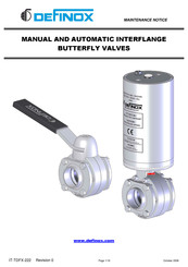 Definox DPAX1 AUTOMATIC Maintenance Notice