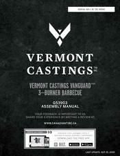 Vermont Castings VANGUARD G53903 Assembly Manual