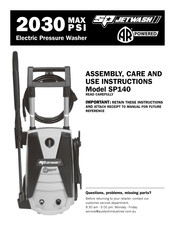 Austech SP Jetwash SP140 Assembly, Care And Use Instructions
