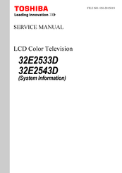 Toshiba 32E2533D Service Manual