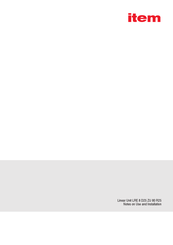 ITEM LRE 8 D25 ZU 80 R50 Notes On Use And Installation