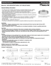 MaxLite ML2LA A Series Operating Instructions Manual