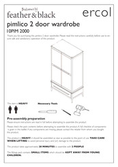 feather & black Ercol pimlico 2 door wardrobe 10PIM 2000 Manual