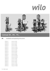 Wilo Centrum SV605 Installation And Operating Instructions Manual