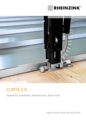 RHEINZINK CLIPFIX 2.0 Operation, Installation, Maintenance, Spare Parts
