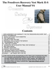 Oceanic Safety Systems Freedivers Recovery Vest Mark II-S User Manual